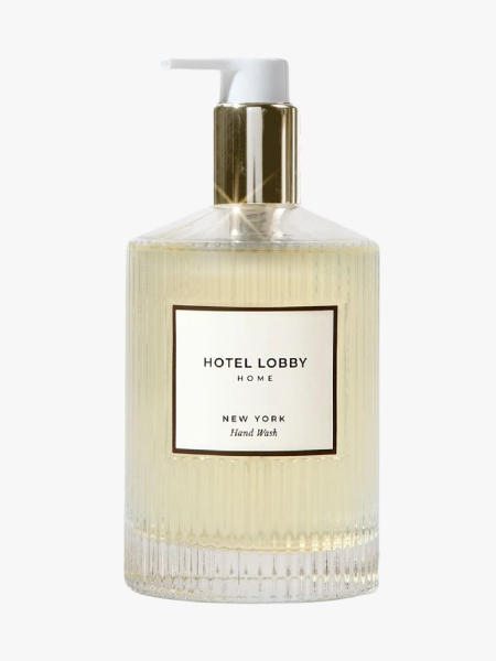Hotel Lobby Hand Wash in branded component on a light gray background